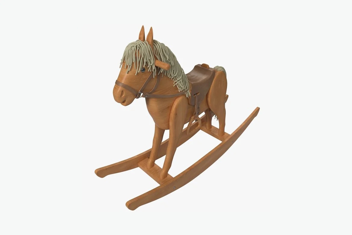 Rocking horse with raised forelegs_0012