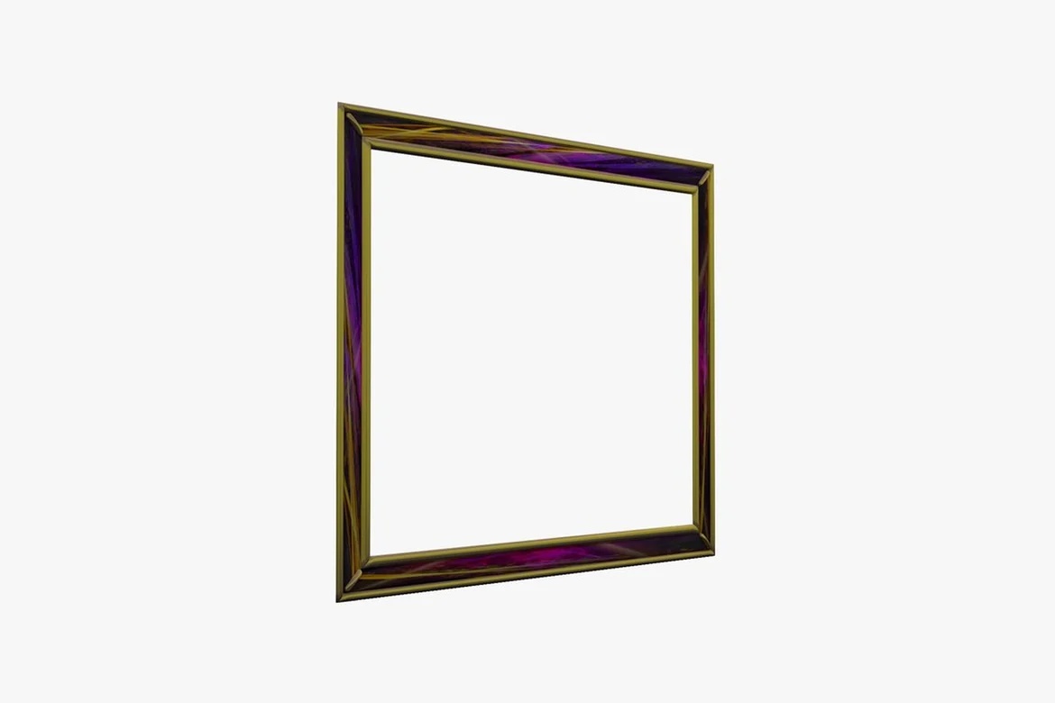 Gold-framed zigzag pattern with graduated purple fill_0073