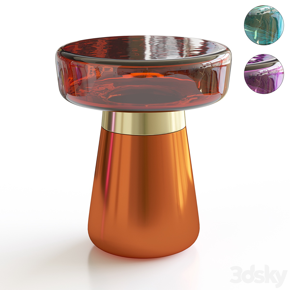 现代简约3D玻璃边桌_0015插图 现代简约3D玻璃边桌